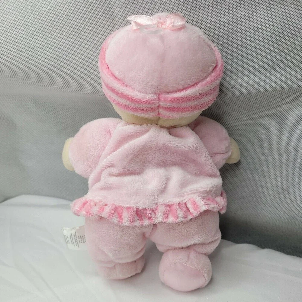 Carter’s Just One Year Pink Flower Blonde Hair Doll Dolly Rattle Lovey Flower